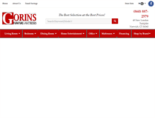 Tablet Screenshot of gorinsfurniture.com